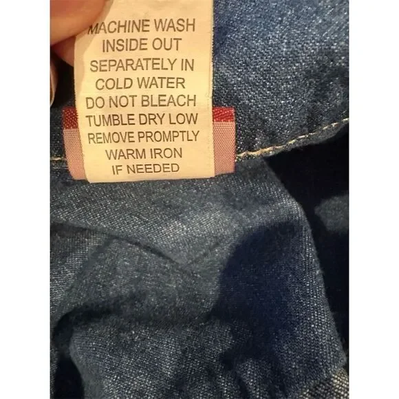 Tudor Court Women's XL Denim Jacket Blue Embellished Floral Casual - Picture 12 of 13